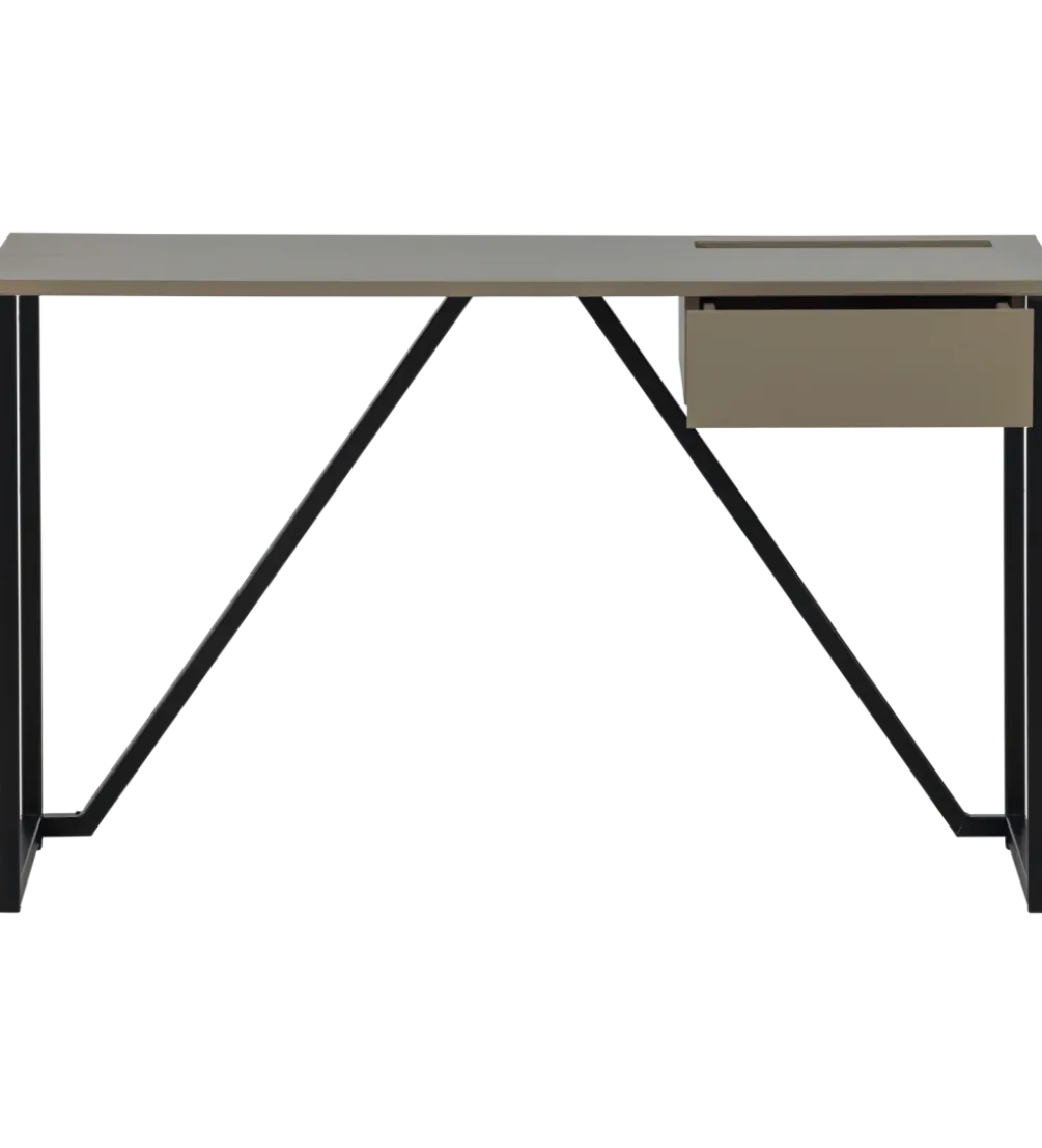 Biurko JULIUS 126 cm drewno sosny szary