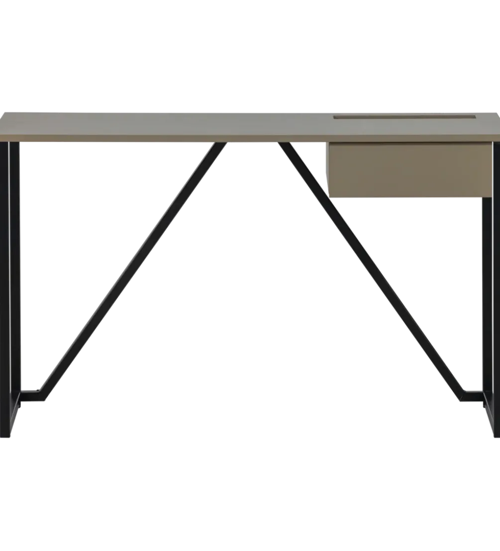 Biurko JULIUS 126 cm drewno sosny szary
