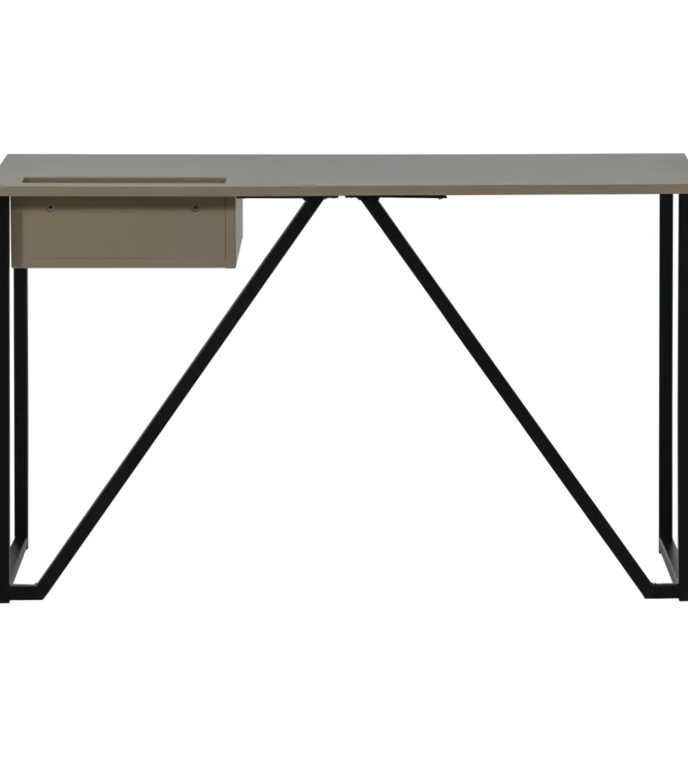 Biurko JULIUS 126 cm drewno sosny szary