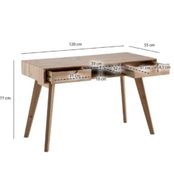 Biurko LOREZO 120 cm w optyce dębu