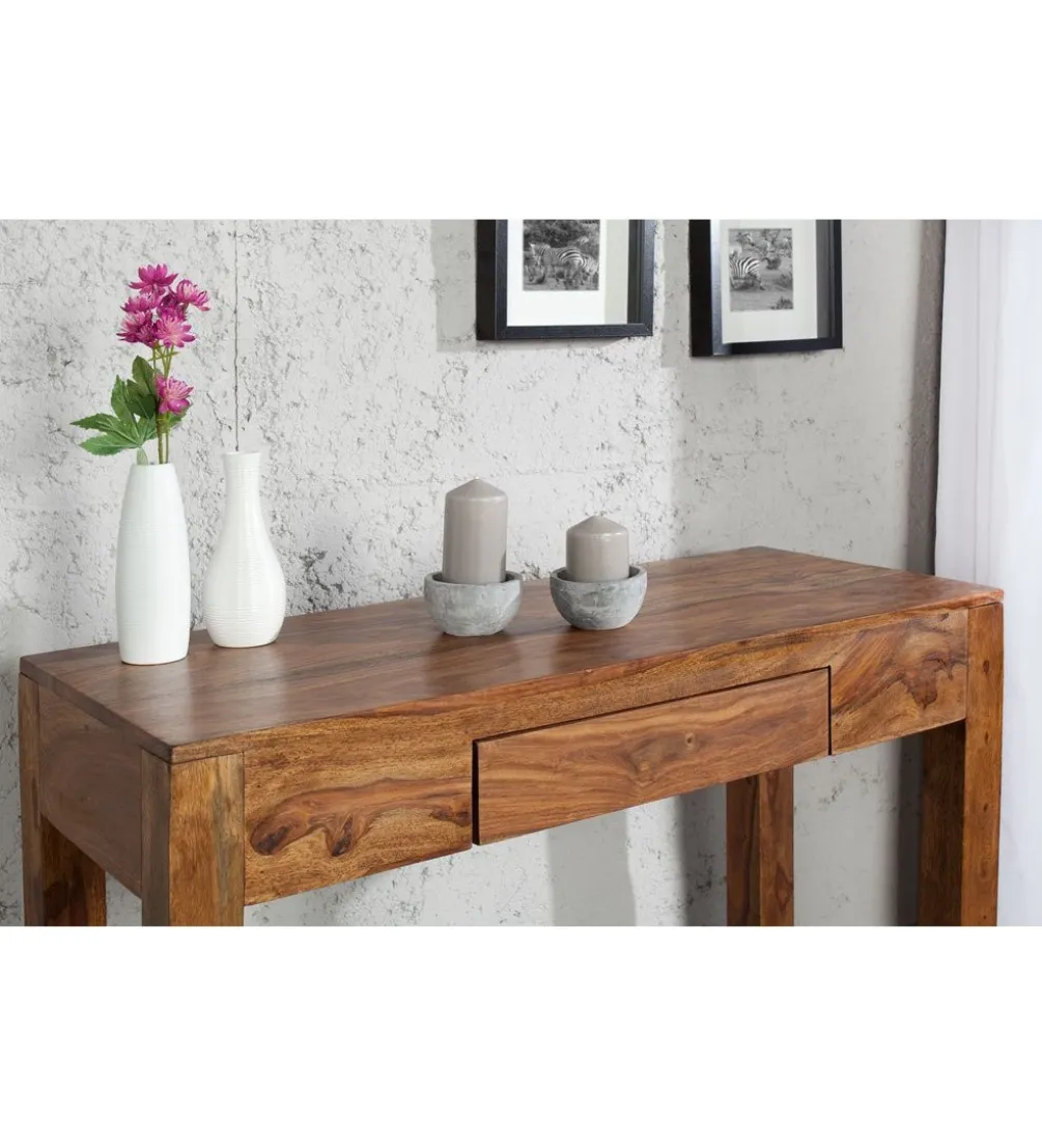 Biurko Makassar FINICE 100 cm drewno Sheesham