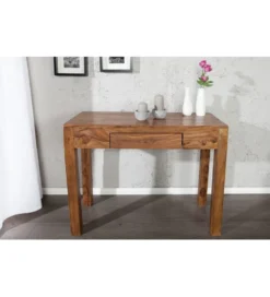 Biurko Makassar FINICE 100 cm drewno Sheesham
