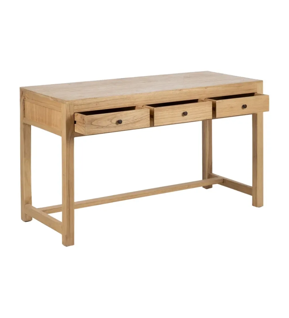 Biurko MEGANY 130 cm drewno mindi