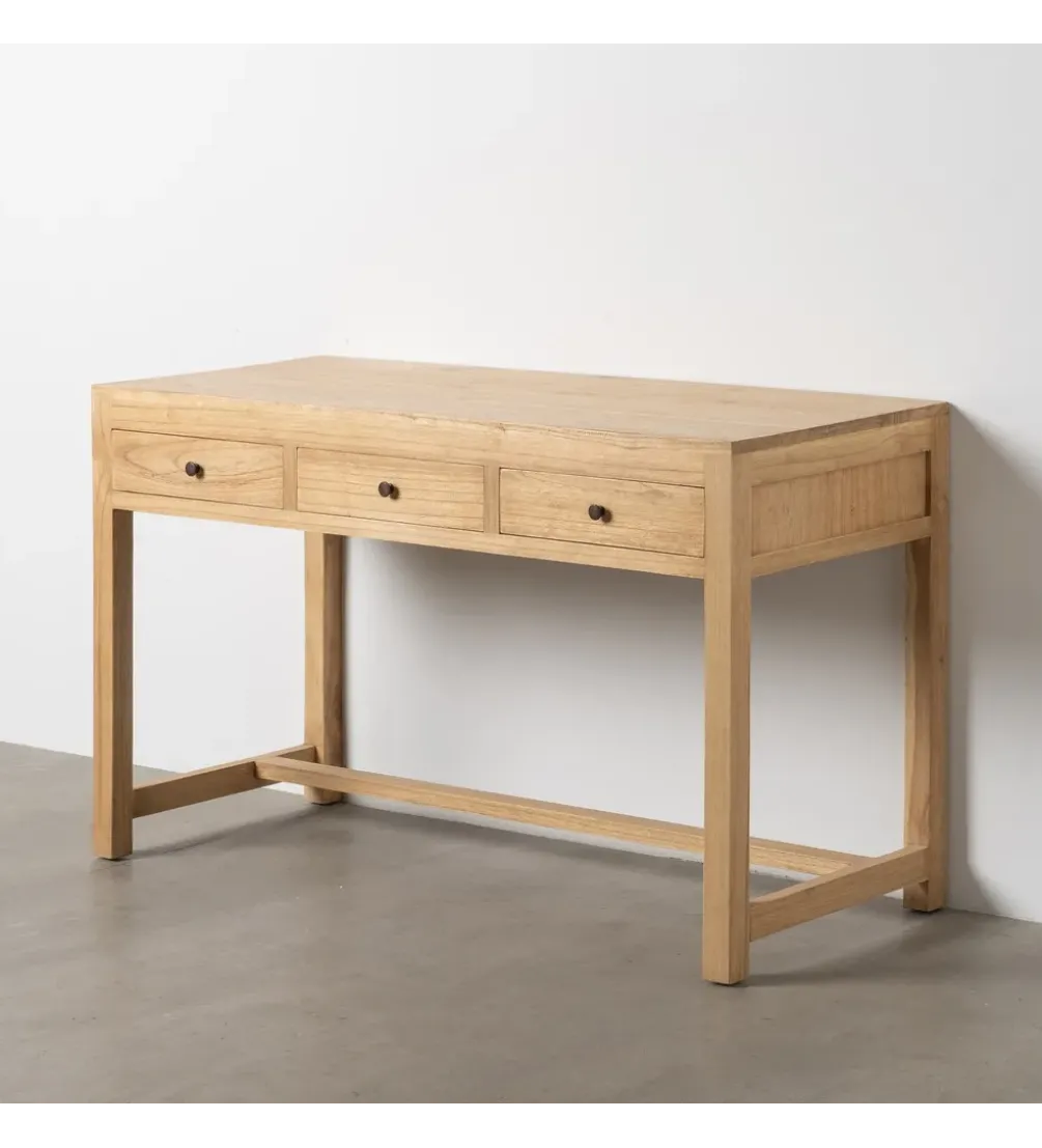 Biurko MEGANY 130 cm drewno mindi