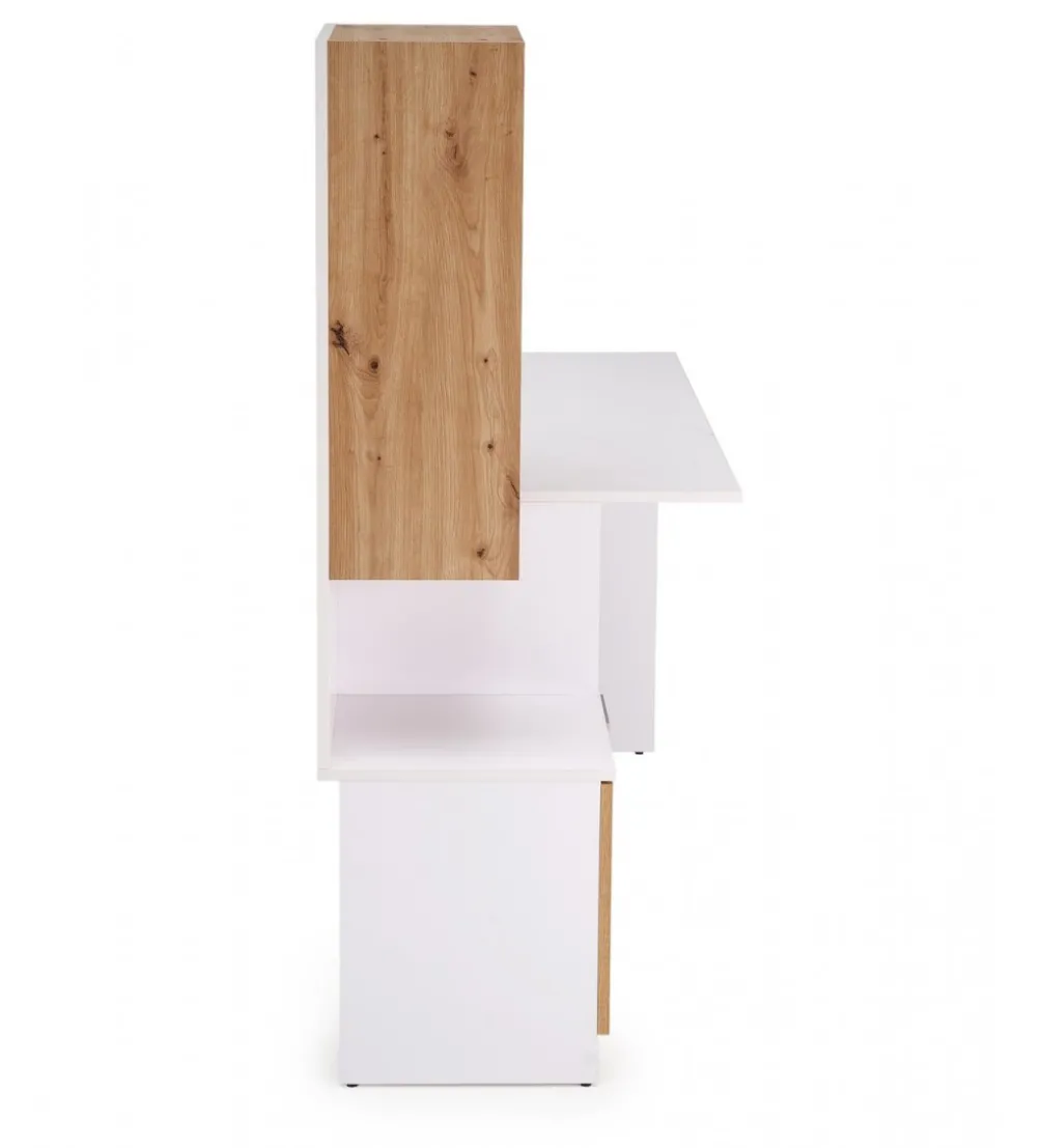 Biurko MISO 144 cm drewno dębu artisan białe