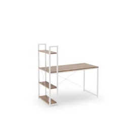 Biurko NARVIK 120 cm w kolorze biały dąb sonoma