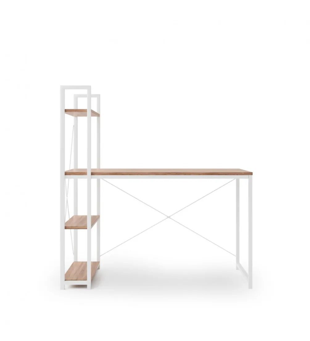 Biurko NARVIK 120 cm w kolorze biały dąb sonoma