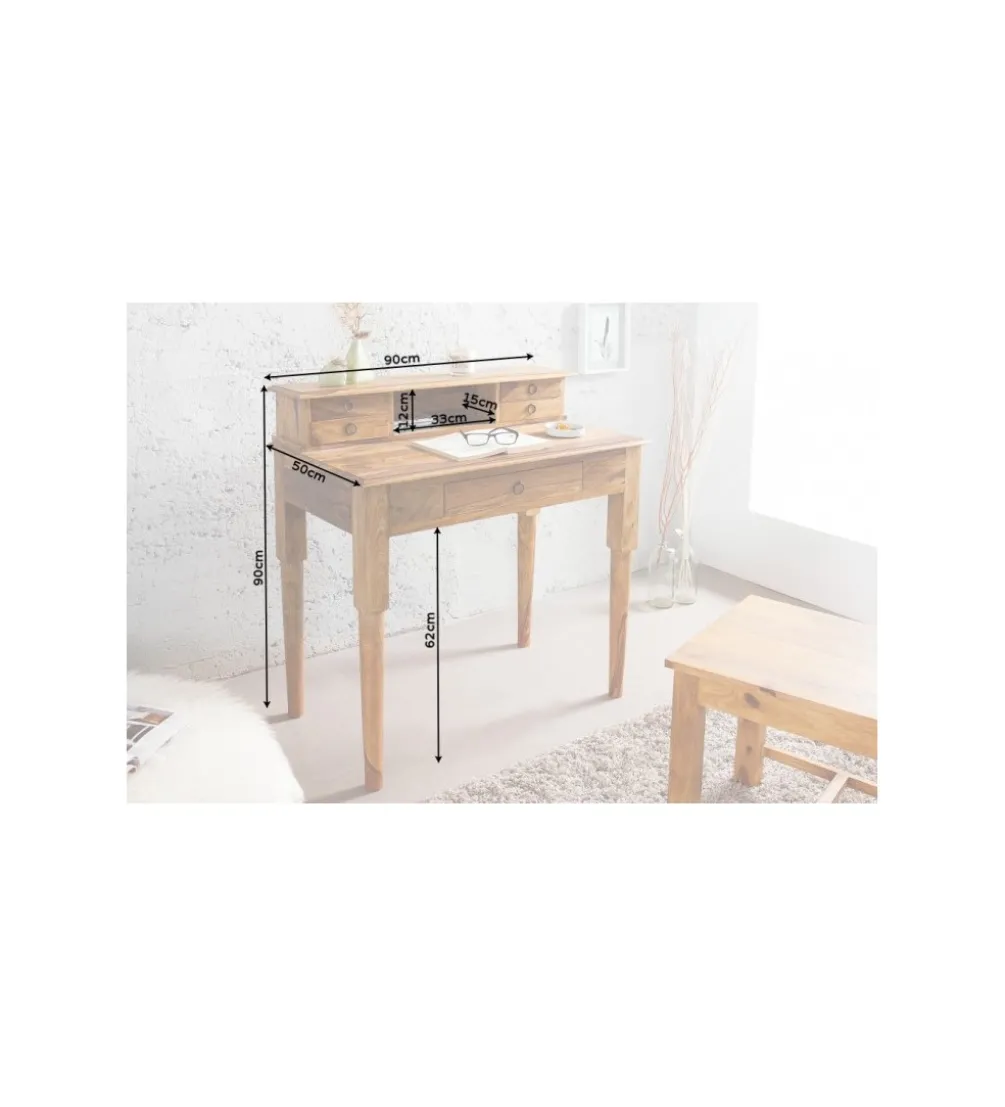 Biurko PRIMA Hemingway 90 cm drewno Sheesham
