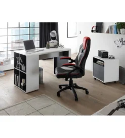 Biurko TADEO 120 cm biało antracytowe