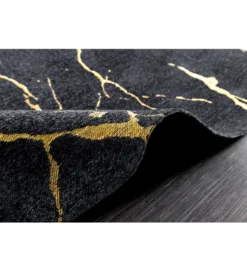 Dywan MARBLE 160 x 240 cm czarno złoty