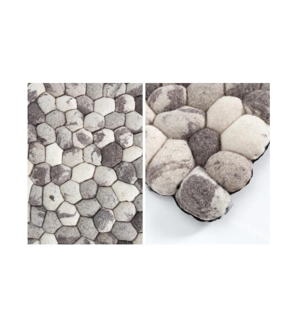 Dywan Organic 200 cm x 120 cm szary filcowy