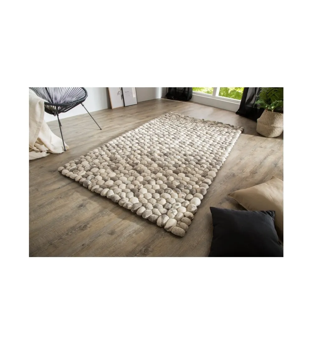 Dywan Organic 200 cm x 120 cm szary filcowy