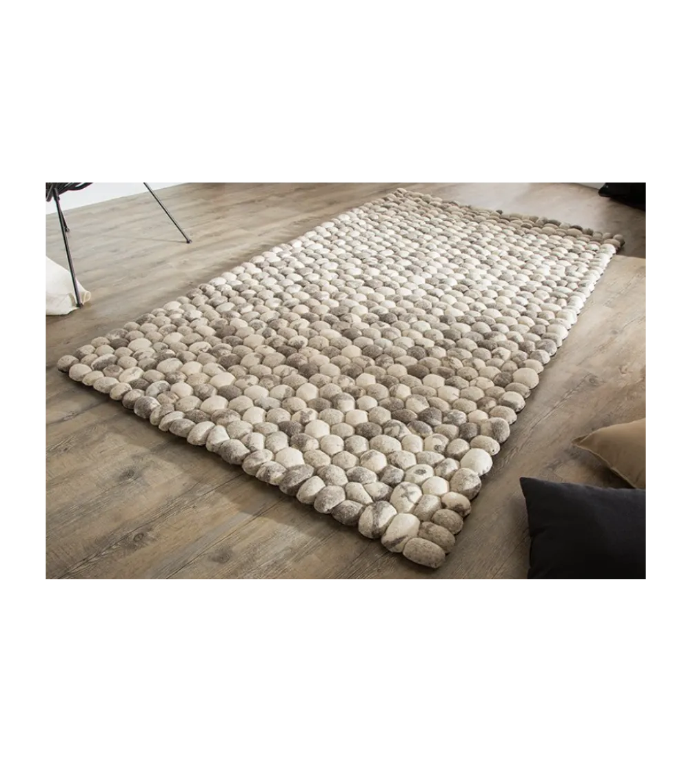 Dywan Organic 200 cm x 120 cm szary filcowy