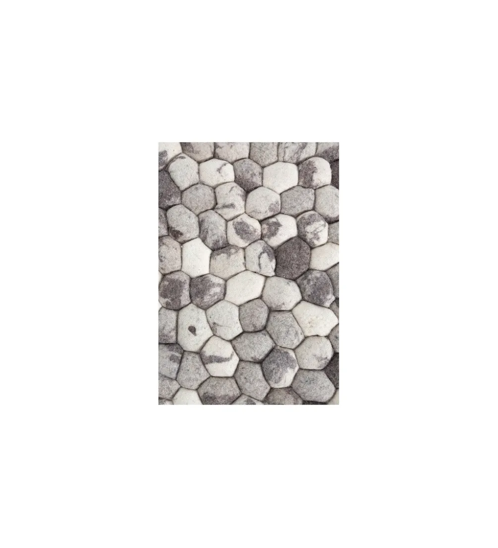 Dywan Organic 200 cm x 120 cm szary filcowy