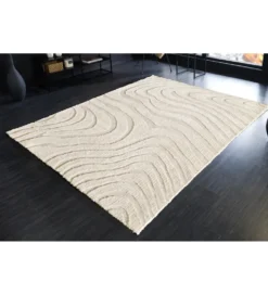 Dywan WAVE 170 x 240 cm kremowy beżowy