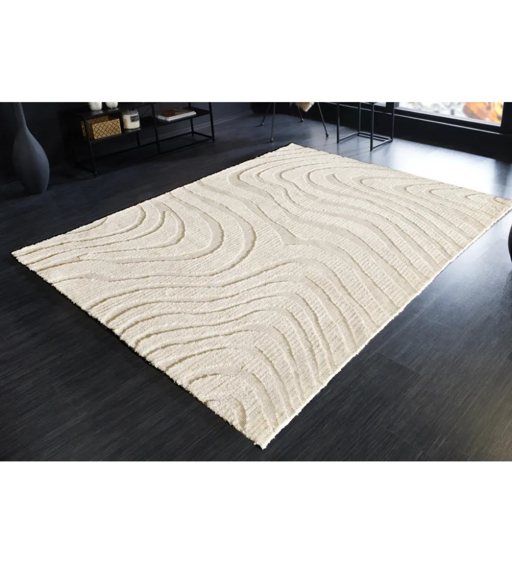 Dywan WAVE 170 x 240 cm kremowy beżowy