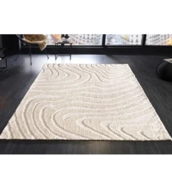 Dywan WAVE 170 x 240 cm kremowy beżowy
