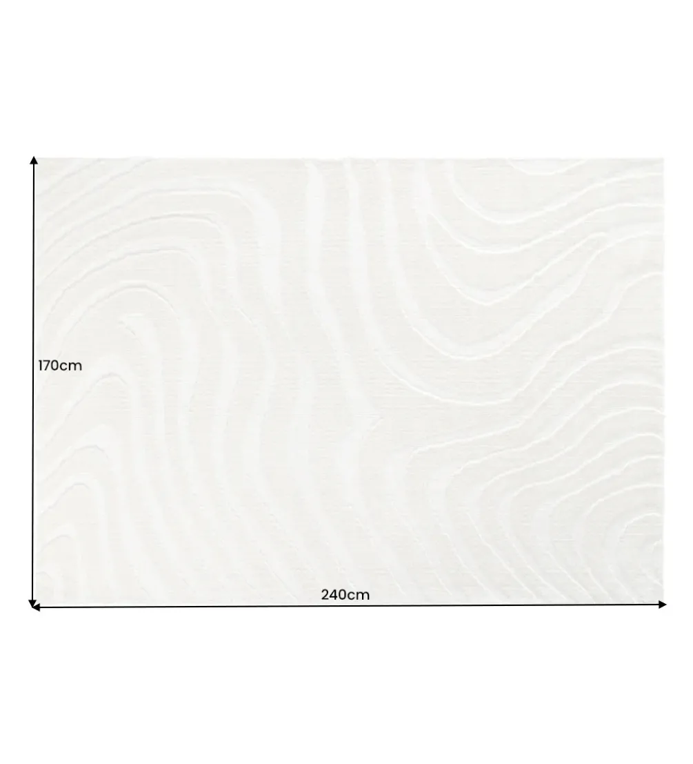 Dywan WAVE 170 x 240 cm kremowy beżowy
