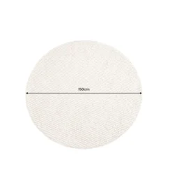 Dywan WOOL 150cm okrągły beżowy