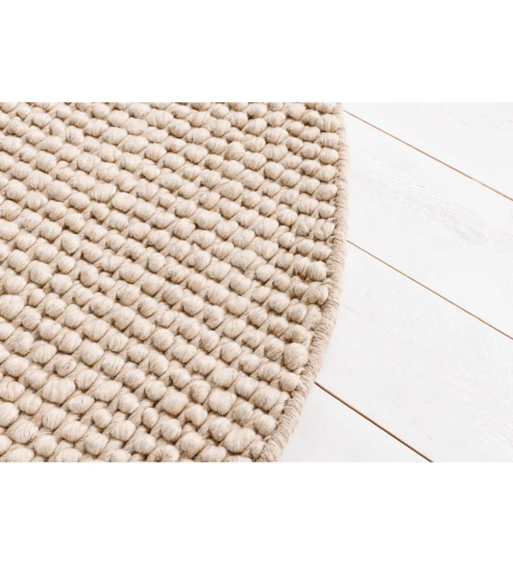 Dywan WOOL 150cm okrągły beżowy