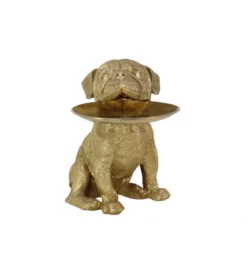 Figurka BULLDOG 32 cm złota