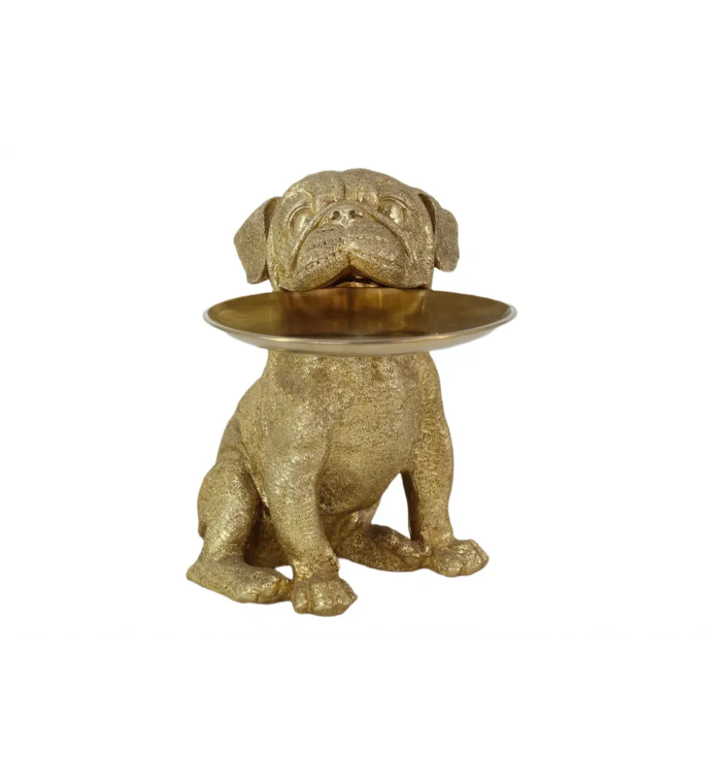 Figurka BULLDOG 32 cm złota