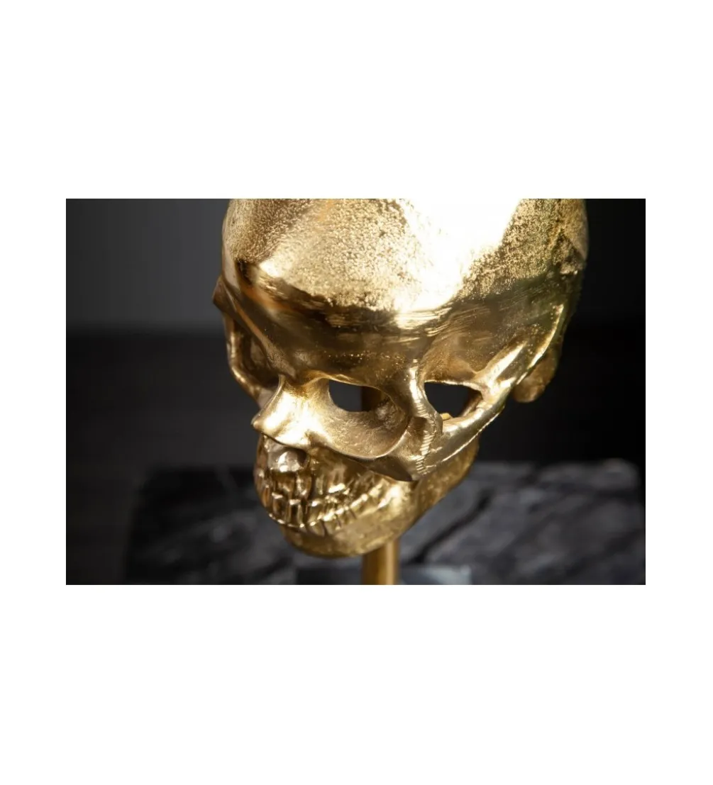 Figurka dekoracyjna Skull złota