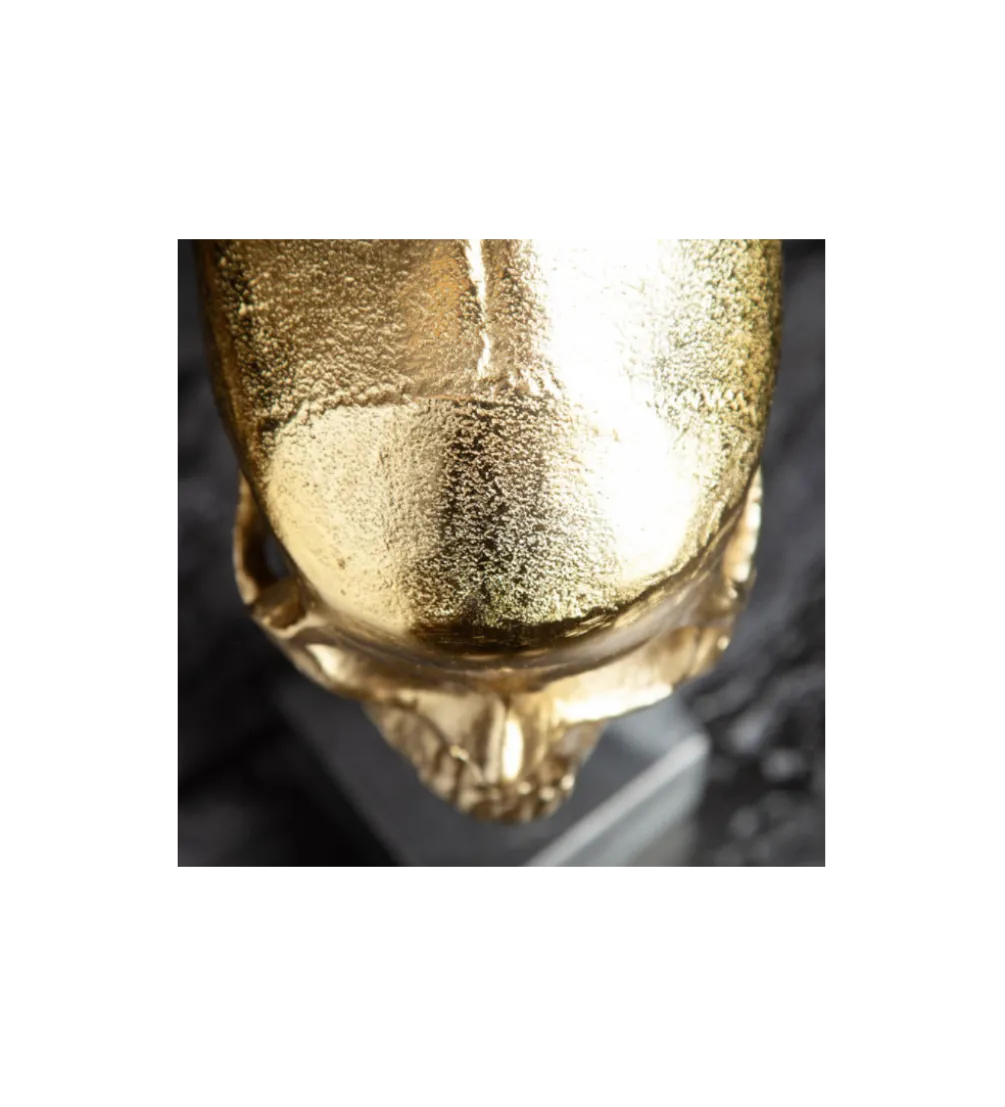 Figurka dekoracyjna Skull złota