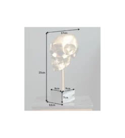 Figurka dekoracyjna Skull złota