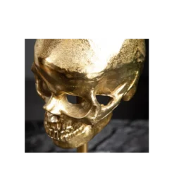 Figurka dekoracyjna Skull złota