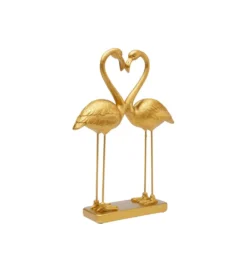 Figurka Flamingo Love 29 cm złota
