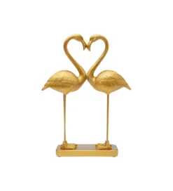 Figurka Flamingo Love 29 cm złota