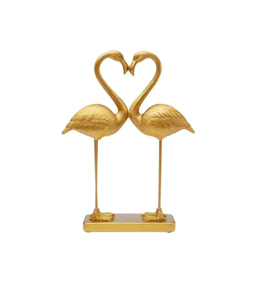 Figurka Flamingo Love 29 cm złota