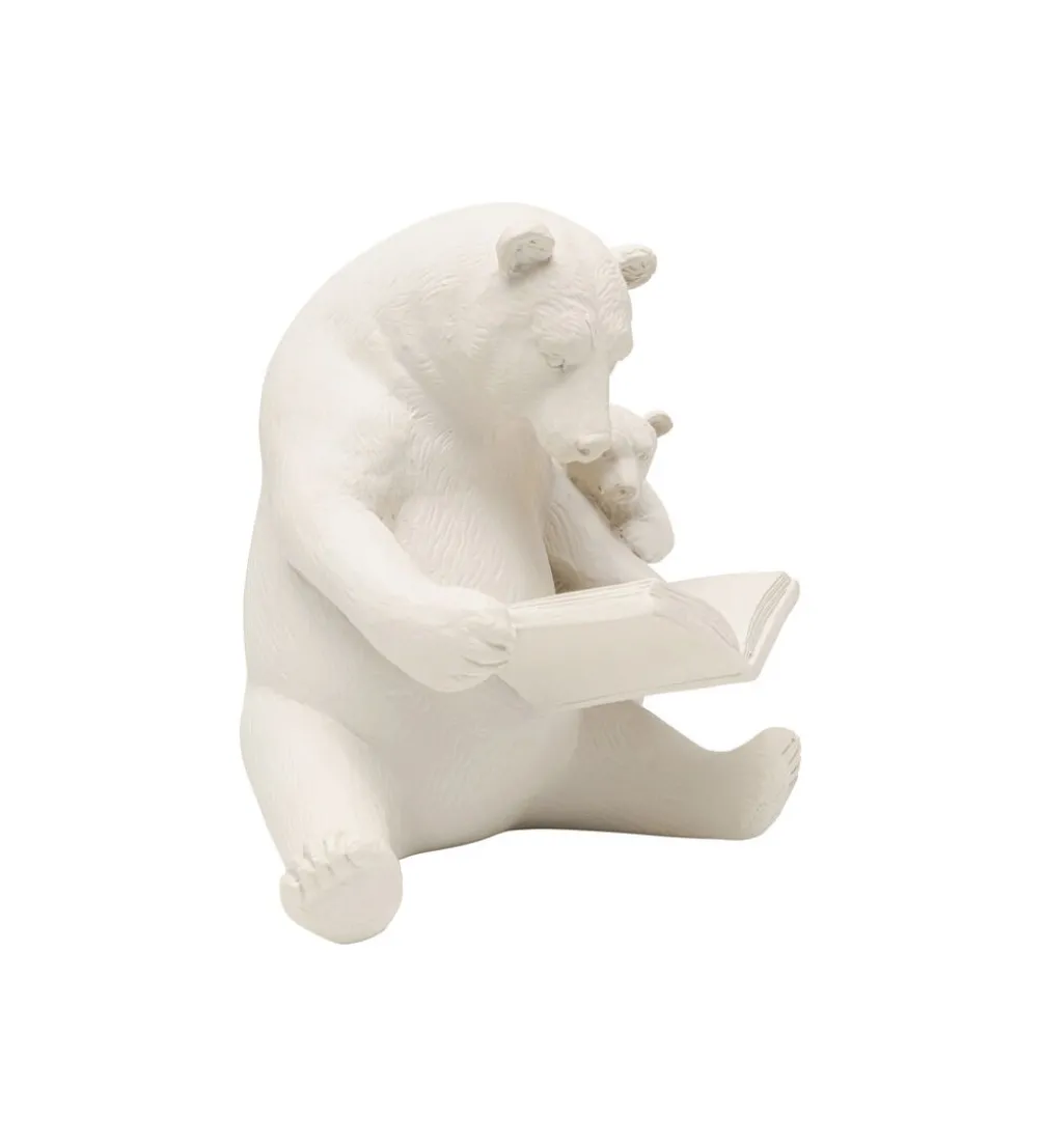 Figurka READING BEARS 18 cm beżowa