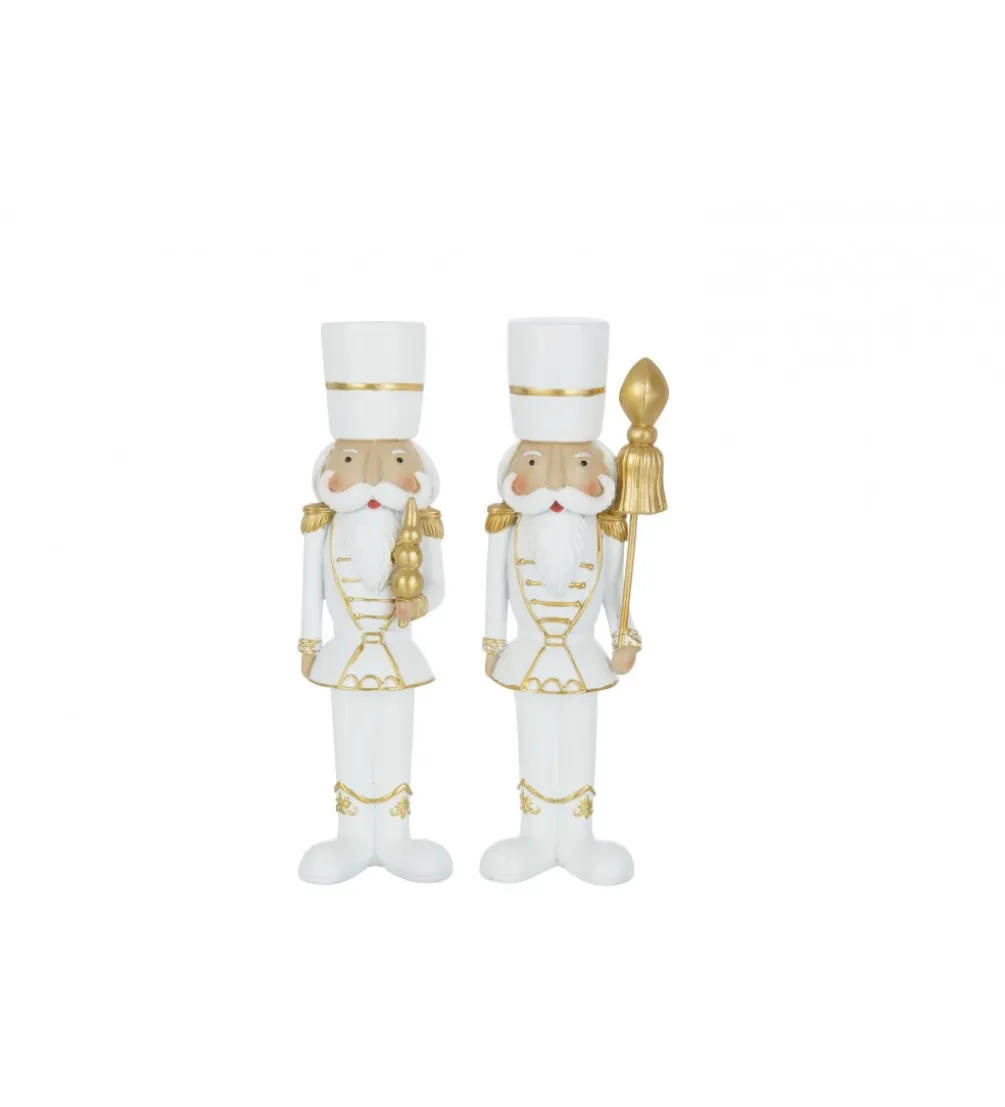 Figurka RESIN biało złota