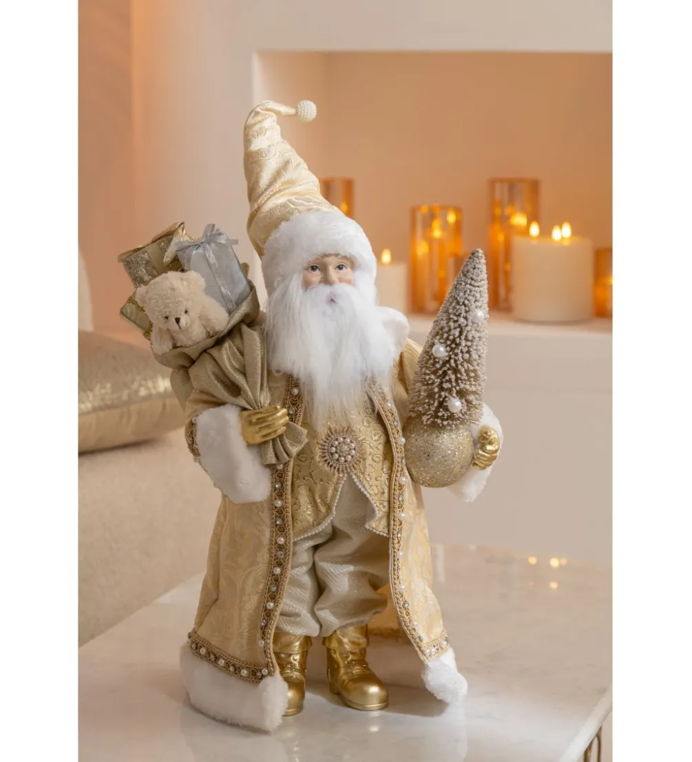 Figurka SANTA DECO 50 cm złota