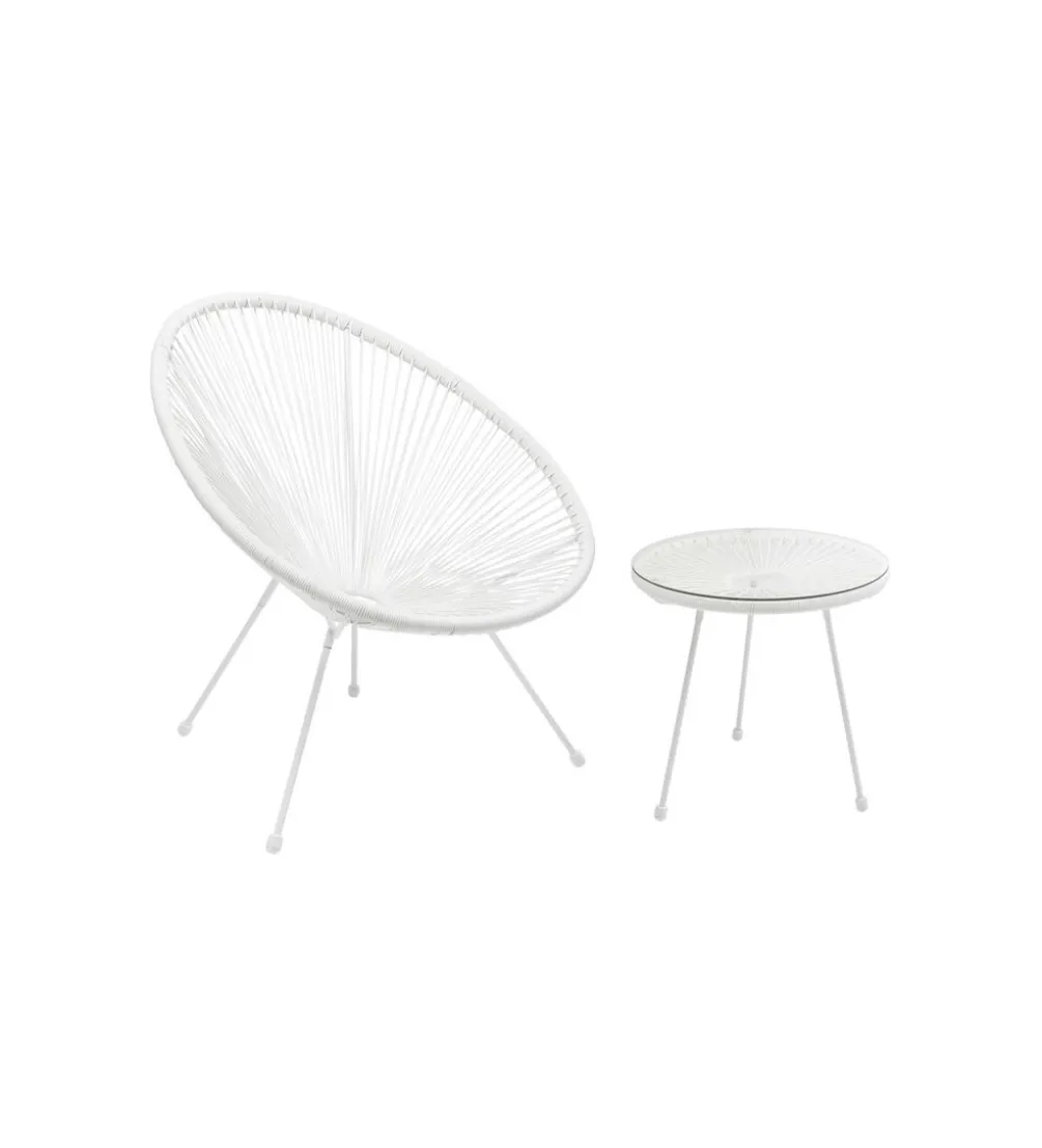 Fotel ACAPULCO 85 cm mono biały