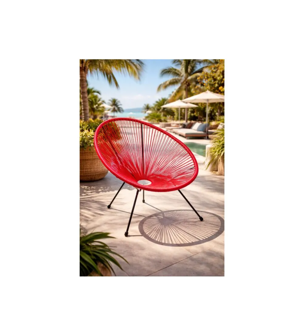 Fotel ACAPULCO 85 cm wiśniowy