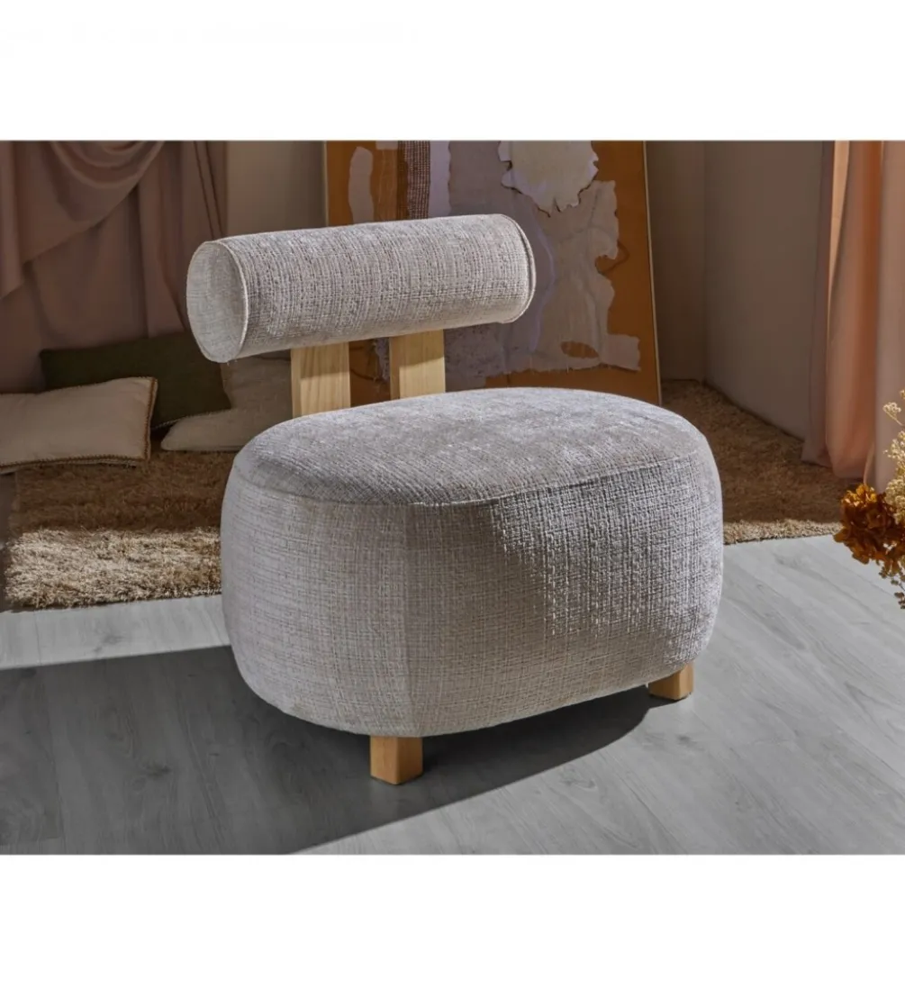 Fotel AKENEHI 70 cm beżowy