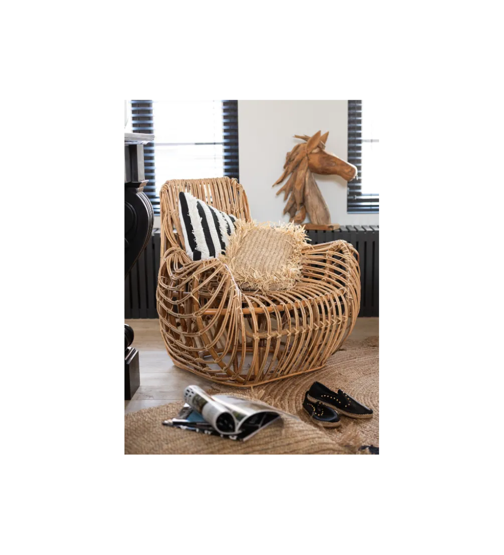 Fotel Ana Rattan Naturalny
