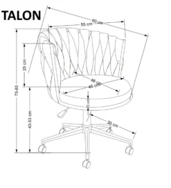 Fotel biurowy TALON beżowy