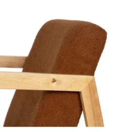 Fotel bujany AKKO 72 cm drewno kauczuk
