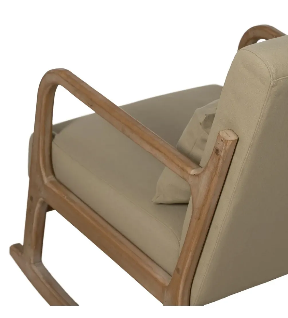Fotel bujany GLIDIER 80 cm naturalny beżowy
