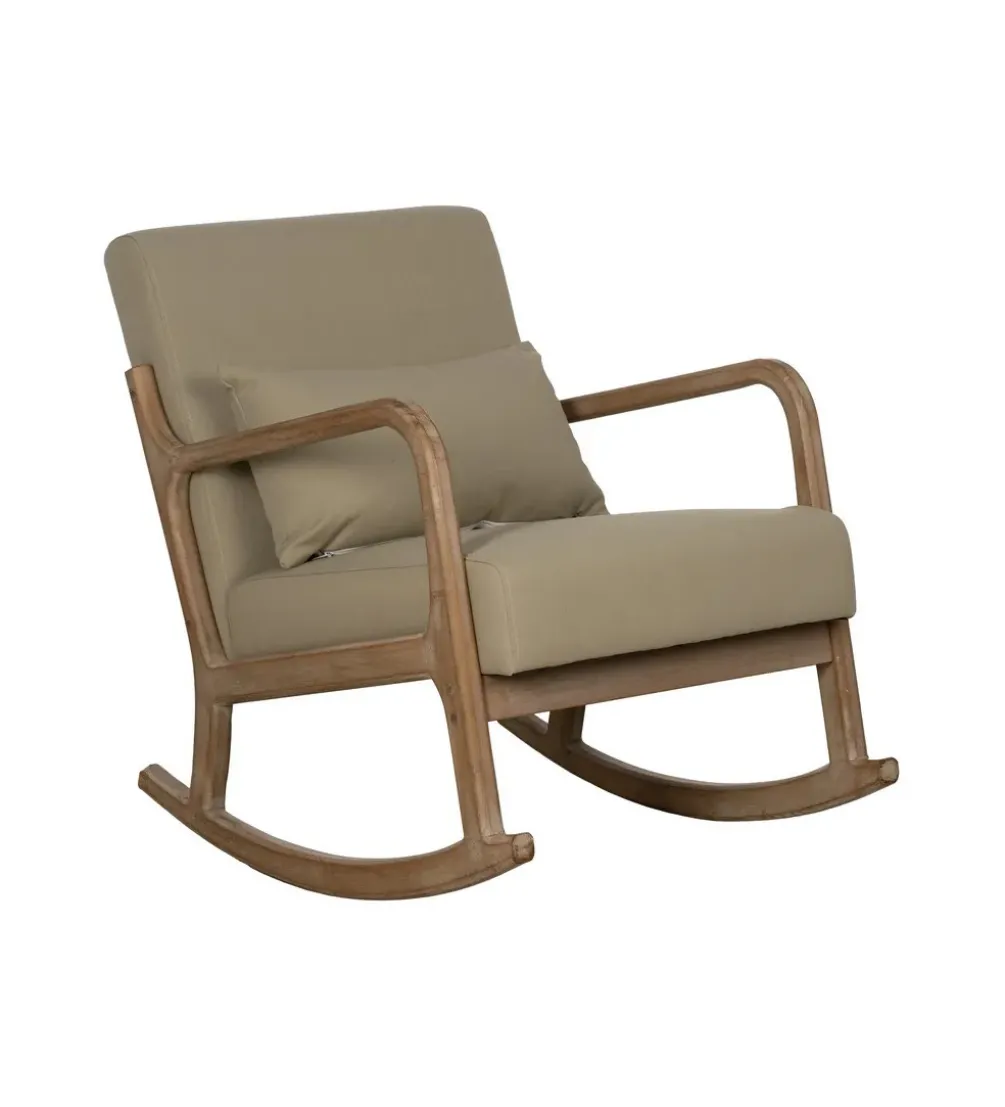 Fotel bujany GLIDIER 80 cm naturalny beżowy