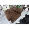 Fotel Chesterfield 110 cm antyczny brąz