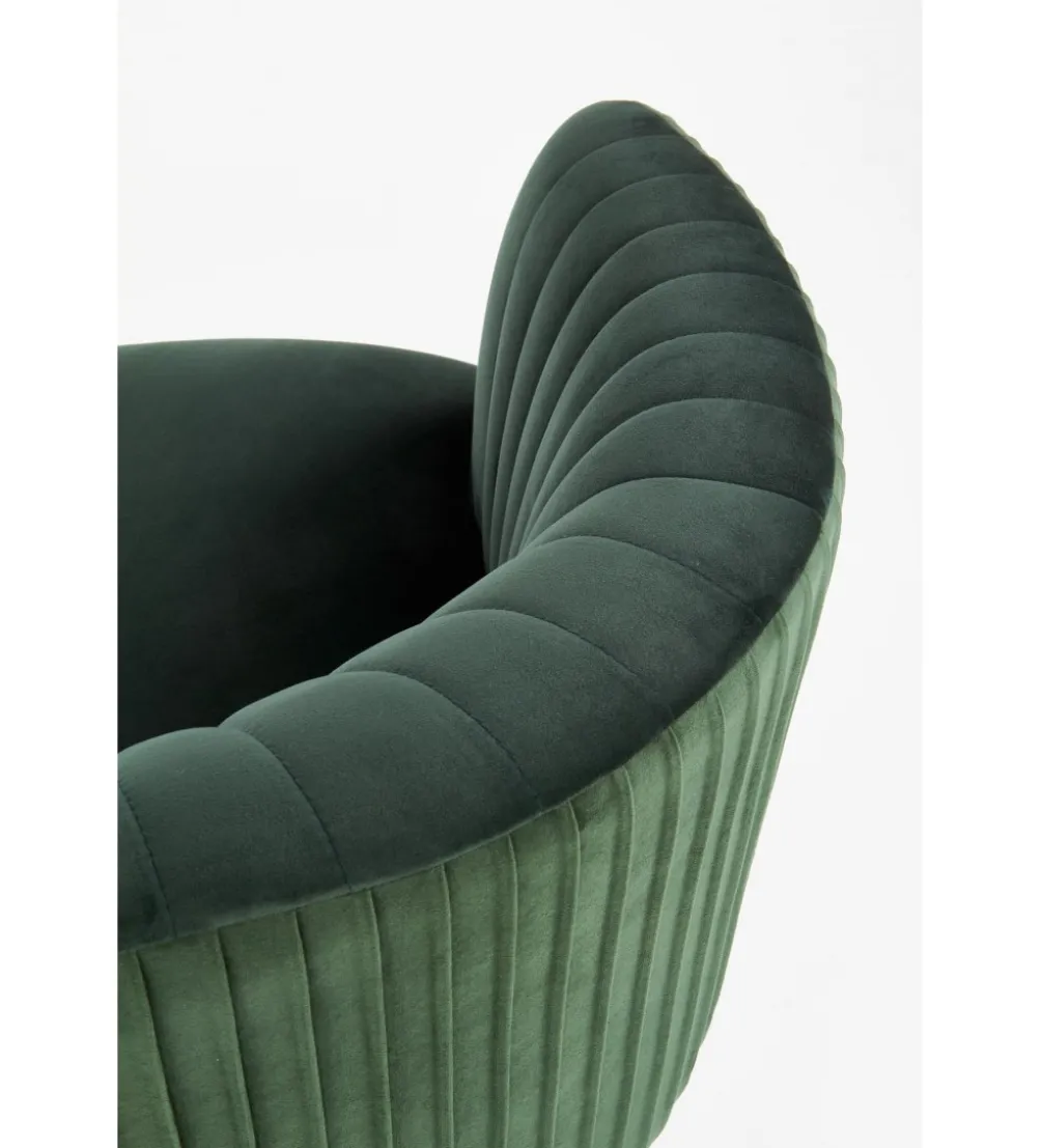 Fotel CROWN ciemnozielony