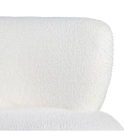 Fotel ENKIR 73 cm biały tapicerowany boucle
