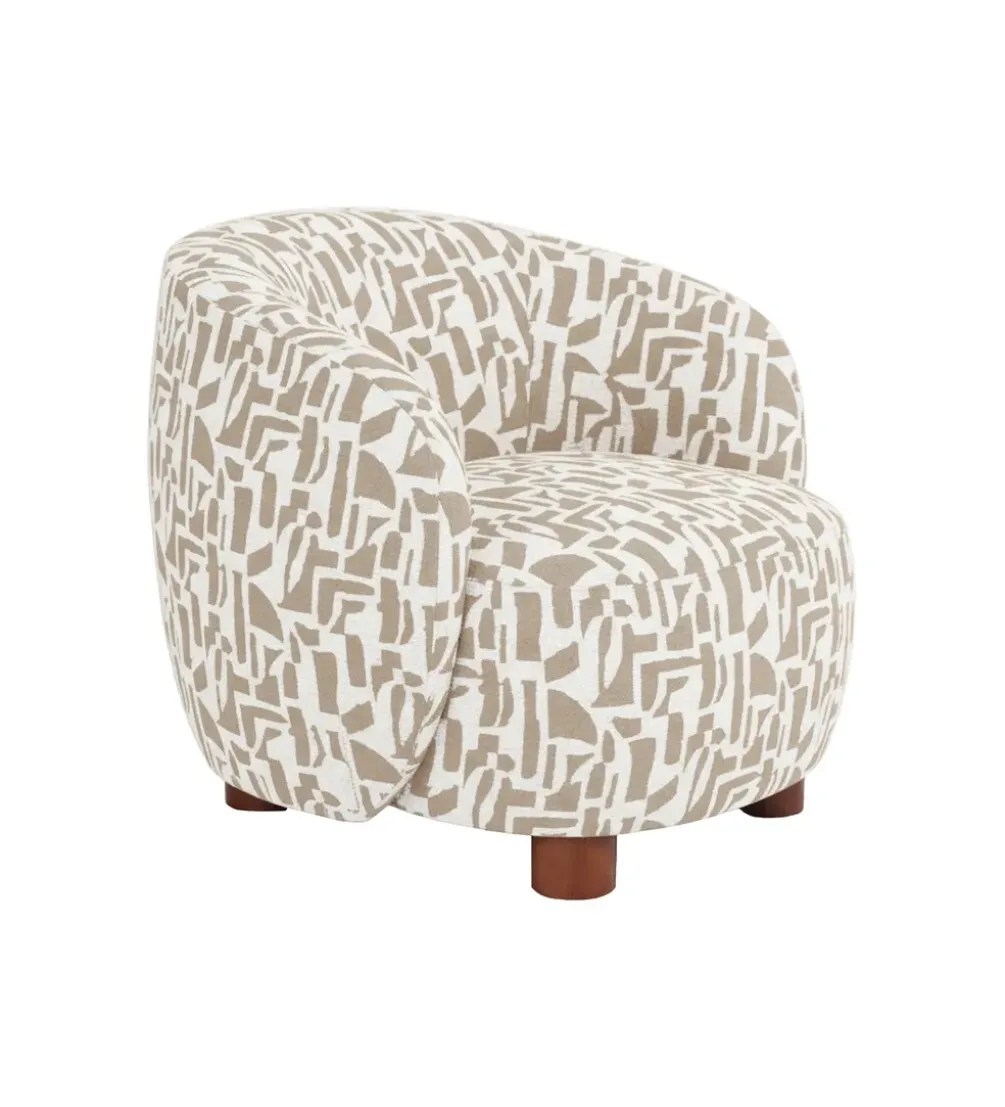 Fotel ESTAMPADO 62 cm kremowo beżowy