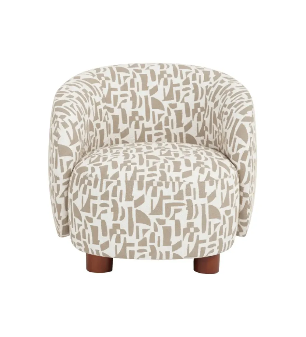 Fotel ESTAMPADO 62 cm kremowo beżowy