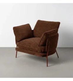 Fotel GAMASTO 79 cm brązowy